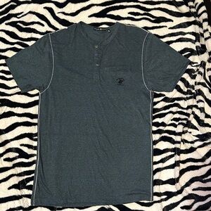 Beverly Hills Polo Club Dark Teal Henley Shirt